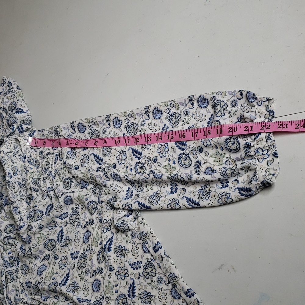 Rose + Olive Floral Button Up 3/4 Sleeves Tunic Top Size 2X Loose Fit Bohemian - Picture 16 of 16